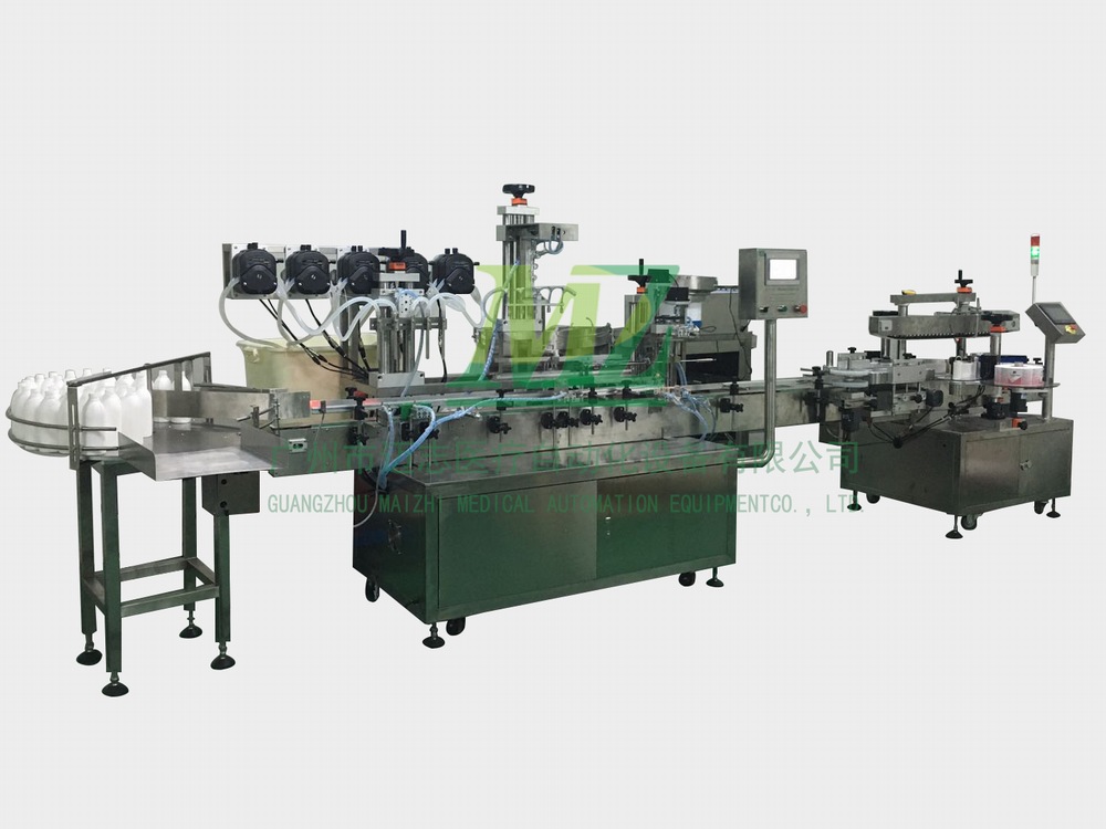 五頭變頻消毒水液體/膏體自動灌裝生產線